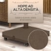 BASE PER OMBRELLONE CON RUOTE RIEMPIBILE FINO A 20 KG PER PALI DA Ï22-38 MM 45X45X39 CM MARRONE