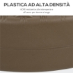 BASE PER OMBRELLONE CON 2 MANOPOLE INCORPORATE IN HDPE E ACCIAIO 51X36 CM MARRONE E NERO