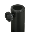 BASE PER OMBRELLONE CON 2 MANOPOLE INCORPORATE IN HDPE E ACCIAIO 51X36 CM MARRONE E NERO