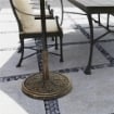 BASE PER OMBRELLONE DA 12 KG CON MANOVELLA INTEGRATA IN RESINA METALLO E CEMENTO 46X33 CM BRONZO