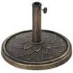 BASE PER OMBRELLONE DA 12 KG CON MANOVELLA INTEGRATA IN RESINA METALLO E CEMENTO 46X34 CM BRONZO