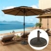 BASE PER OMBRELLONE DA 12 KG CON MANOVELLA INTEGRATA IN RESINA METALLO E CEMENTO 46X34 CM BRONZO