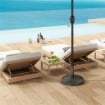 BASE PER OMBRELLONE DA 12 KG CON MANOVELLA INTEGRATA IN RESINA METALLO E CEMENTO 46X34 CM BRONZO