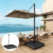 BASE PER OMBRELLONE A SBALZO IN HDPE CON MANIGLIA E RUOTE E RIEMPIBILE CON ACQUA O SABBIA 95X95X117 CM NERO