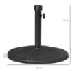 BASE PER OMBRELLONE DI 14KG PER PALI DA 32-38 MM METALLO E CEMENTO Ø 46 CM NERO