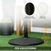 BASE PER OMBRELLONE DI 14KG PER PALI DA 32-38 MM METALLO E CEMENTO Ø 46 CM NERO