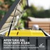 BAULE DA ESTERNO DA 400L IN ACCIAIO ZINCATO CON SERRATURA E 2 CHIAVI 124X66X72 CM GRIGIO SCURO