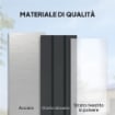 BAULE DA ESTERNO DA 400L IN ACCIAIO ZINCATO CON SERRATURA E 2 CHIAVI 124X66X72 CM GRIGIO SCURO