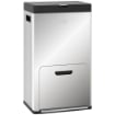 BIDONE IMMONDIZIA A 3 SEZIONI DA 56L CON SUPPORTO PER DEODORANTE IN ACCIAIO E POLIPROPILENE 45.7X35.8X76 CM ARGENTO