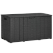 BAULE DA GIARDINO DA 366L EFFETTO LEGNO IN PLASTICA 122.4X62X64.5 CM NERO