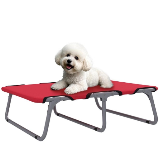 BRANDINA PER CANI PICCOLI PIEGHEVOLE PER INTERNO ED ESTERNO METALLO E TESSUTO OXFORD 71X58X20 CM ROSSO