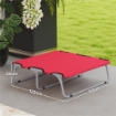 BRANDINA PER CANI PICCOLI PIEGHEVOLE PER INTERNO ED ESTERNO METALLO E TESSUTO OXFORD 71X58X20 CM ROSSO