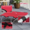 BRANDINA PER CANI PICCOLI PIEGHEVOLE PER INTERNO ED ESTERNO METALLO E TESSUTO OXFORD 71X58X20 CM ROSSO