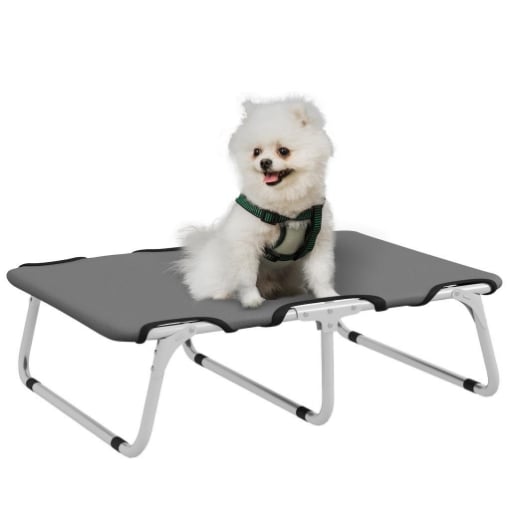 BRANDINA PER CANI PICCOLI PIEGHEVOLE PER INTERNO ED ESTERNO METALLO E TESSUTO OXFORD 71X58X20 CM GRIGIO