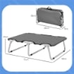 BRANDINA PER CANI PICCOLI PIEGHEVOLE PER INTERNO ED ESTERNO METALLO E TESSUTO OXFORD 71X58X20 CM GRIGIO