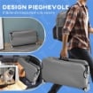 BRANDINA PER CANI PICCOLI PIEGHEVOLE PER INTERNO ED ESTERNO METALLO E TESSUTO OXFORD 71X58X20 CM GRIGIO