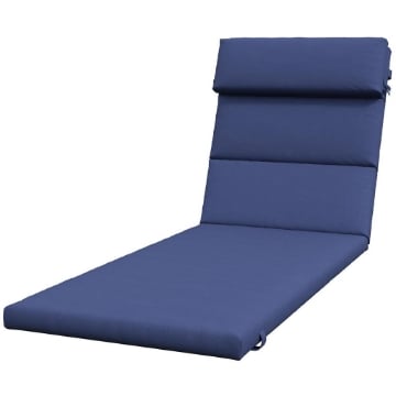 CUSCINO PER SDRAIO E LETTINO PRENDISOLE IN TESSUTO CON LACCI DI FISSAGGIO BLU SCURO 196X 63 CM