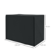 COPERTURA PER DONDOLO DA GIARDINO 3 POSTI IMPERMEABILE E ANTI UV 220X125X172 CM NERO