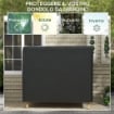 COPERTURA PER DONDOLO DA GIARDINO 3 POSTI IMPERMEABILE E ANTI UV 220X125X172 CM NERO