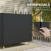 COPERTURA PER DONDOLO DA GIARDINO 3 POSTI IMPERMEABILE E ANTI UV 220X125X172 CM NERO