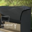 COPERTURA PER DONDOLO DA GIARDINO 3 POSTI IMPERMEABILE E ANTI UV 220X125X172 CM NERO