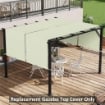 COPERTURA PER GAZEBO PERGOLA 3X3 M IN POLIESTERE CON TASCHE E CINGHIE 488X122 CM COLOR KAKI