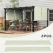 COPERTURA PER GAZEBO PERGOLA 3X3 M IN POLIESTERE CON TASCHE E CINGHIE 488X122 CM COLOR KAKI