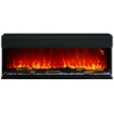 CAMINO ELETTRICO DA INCASSO E PARETE 1800W CON FIAMME COLORATE LED REGOLABILI TEMPERATURA FINO 40C NERO