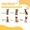 CANCELLINO PER CANI PIEGHEVOLE A 3 SEZIONI IN LEGNO 154.5X29.5X61CM CAFFÈ