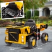 CAMION PER BAMBINI 3-5 ANNI CON MOTORE 12V MACCHINA ELETTRICA PER BAMBINI CON MUSICA E FARI GIALLO