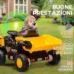 CAMION PER BAMBINI 3-5 ANNI CON MOTORE 12V MACCHINA ELETTRICA PER BAMBINI CON MUSICA E FARI GIALLO