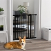 CANCELLINO PER CANI 2 ESTENSIONI CON LARGHEZZA REGOLABILE FINO 100 CM E CHIUSURA AUTOMATICA NERO