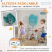 CANESTRO BASKET PER BAMBINI 5 IN 1 CON ALTEZZA REGOLABILE PORTA DA CALCIO E GOLF ETÀ 3-6 ANNI