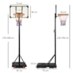 CANESTRO BASKET PER BAMBINI 6-14 ANNI ALTEZZA REGOLABILE 2.1-2.4 MT RUOTE E BASE RIEMPIBILE GIALLO
