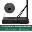 CANESTRO BASKET PER BAMBINI 6-14 ANNI ALTEZZA REGOLABILE 2.1-2.4 MT RUOTE E BASE RIEMPIBILE GIALLO