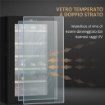 CANTINETTA VINO FRIGO PER 24 BOTTIGLIE CAPACITÀ 65L CONTROLLO TEMPERATURA E RIPIANI ESTRAIBILI NERO 43X45X75 CM