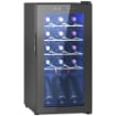 CANTINETTA VINO FRIGO PER 15 BOTTIGLIE CAPACITÀ 44L CON CONTROLLO TEMPERATURA E RIPIANI REGOLABILI NERO 45X34.5X69 CM