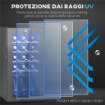 CANTINETTA VINO FRIGO PER 15 BOTTIGLIE CAPACITÀ 44L CON CONTROLLO TEMPERATURA E RIPIANI REGOLABILI NERO 45X34.5X69 CM