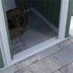 CAPANNO ATTREZZI CON TETTO INCLINATO E PORTA SCORREVOLE IN ACCIAIO ZINCATO 163X89X182 CM VERDE
