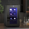 CANTINETTA VINO REFRIGERATA PER 8 BOTTIGLIE CAPACITÀ 21L DISPLAY TOUCH E RIPIANI REGOLABILI NERO 51.5X26.5X47.5 CM