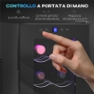 CANTINETTA VINO REFRIGERATA PER 8 BOTTIGLIE CAPACITÀ 21L DISPLAY TOUCH E RIPIANI REGOLABILI NERO 51.5X26.5X47.5 CM