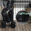 CARRELLO DA GIARDINO DA 120L PIEGHEVOLE CON PANNELLO APRIBILE IN ACCIAIO  90X48X62 CM NERO