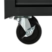 CARRELLO DA OFFICINA CON 7 CASSETTI SERRATURA CON CHIAVI RUOTE E MANIGLIA 69X33X75 CM NERO