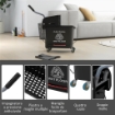 CARRELLO PER PULIZIE IN PLASTICA PP DA 20L CON SECCHIO E STRIZZATORE 60X27X70.5 CM NERO