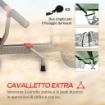 CARRELLO PER KAYAK E SUP CON LARGHEZZA REGOLABILE IN ALLUMINIO RUOTE Ø 25 CM MAX 100 KG NERO E ROSSO 