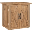 CASETTA DA GIARDINO IN LEGNO A 2 ANTE CON MANIGLIE IN STILE COUNTRY 77X55X72 CM MARRONE