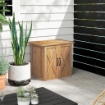 CASETTA DA GIARDINO IN LEGNO A 2 ANTE CON MANIGLIE IN STILE COUNTRY 77X55X72 CM MARRONE