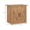 CASETTA DA GIARDINO IN LEGNO A 2 ANTE CON MANIGLIE IN STILE COUNTRY 77X55X72 CM MARRONE