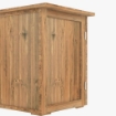 CASETTA DA GIARDINO IN LEGNO A 2 ANTE CON MANIGLIE IN STILE COUNTRY 77X55X72 CM MARRONE