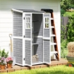 CASETTA DA GIARDINO IN LEGNO CON RIPIANI REGOLABILI DUE PORTE CON BLOCCO E FINESTRE 91X69X185/192 CM GRIGIO